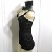 60s Vintage Romper Teddy Black Lace Lingerie One Piece Form Fit Step In 32 to 34 Bust