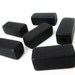 8 Wood Beads, Dyed, Rectangle, Black, 36x15mm (PB223A)