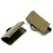 50 pcs Bronze Textured End Caps Crimp Beads 13mm (515B)