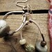 Objects - hammered metal earrings - mismatched vintage beads - painted hoops