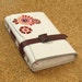 White Journal - Leather painted Blank Book - "Summer Joy"