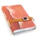 Chic Peach Leather Handbound Journal with Blank Paper - CHRISTMAS DISCOUNT SALE