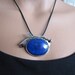 Lapis, Dogwood, Garnet Brooch/Necklace in Sterling Silver