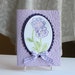 Purple Pansy watercolor flower - Custom - Stamped Card