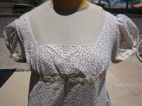 Sweet Sprigged Muslin Cotton Regency Dress by VsVintageCloset