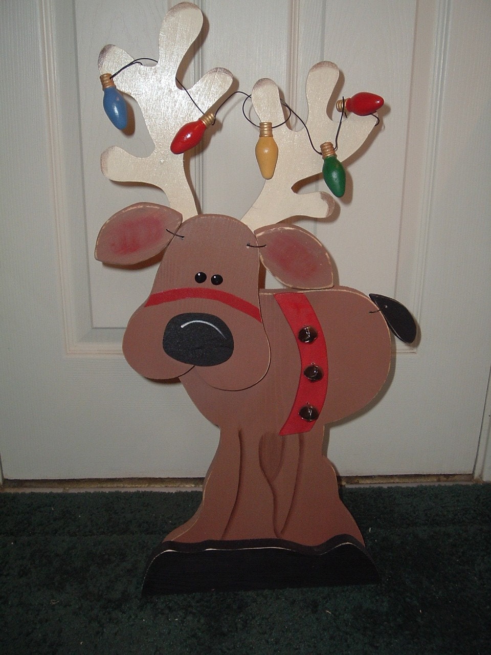 whimsical reindeer by woodenwhimsie on etsy