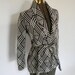 SPRING SALE"""""Wrap Tie Sweater Comfy Brown and White