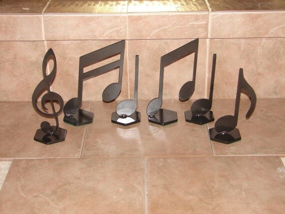 MUSICAL NOTES Home Decor Metal Art Music Note Set