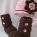 0 to 3 Months - Infant Flapper Hat with Flower and Matching Boots in Your Choice of Colors (EL-0644)