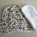 4 Reusable Cloth Wipes - Animal print cotton flannel backed with Bamboo Loop Terry