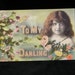 Antique 1910 VALENTINES DAY Postcard, CHILD WITH PINK ROSES