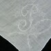 Vintage Embroidered White on White Floral Initial Letter Monogram--J--Handkerchief, 5887
