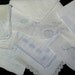 Vintage Lot of 11 Baby Blue Floral Embroidered Bridesmaid Wedding Handkerchiefs, PERFECT, 7118