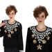 80s GEM Sweater Over Bedazzeled Pearls Sequins Beaded