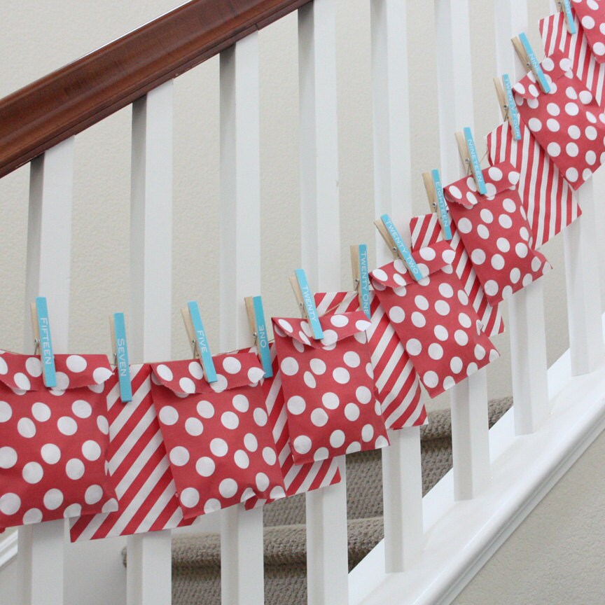 Printable Advent Calendar Clothespin Labels