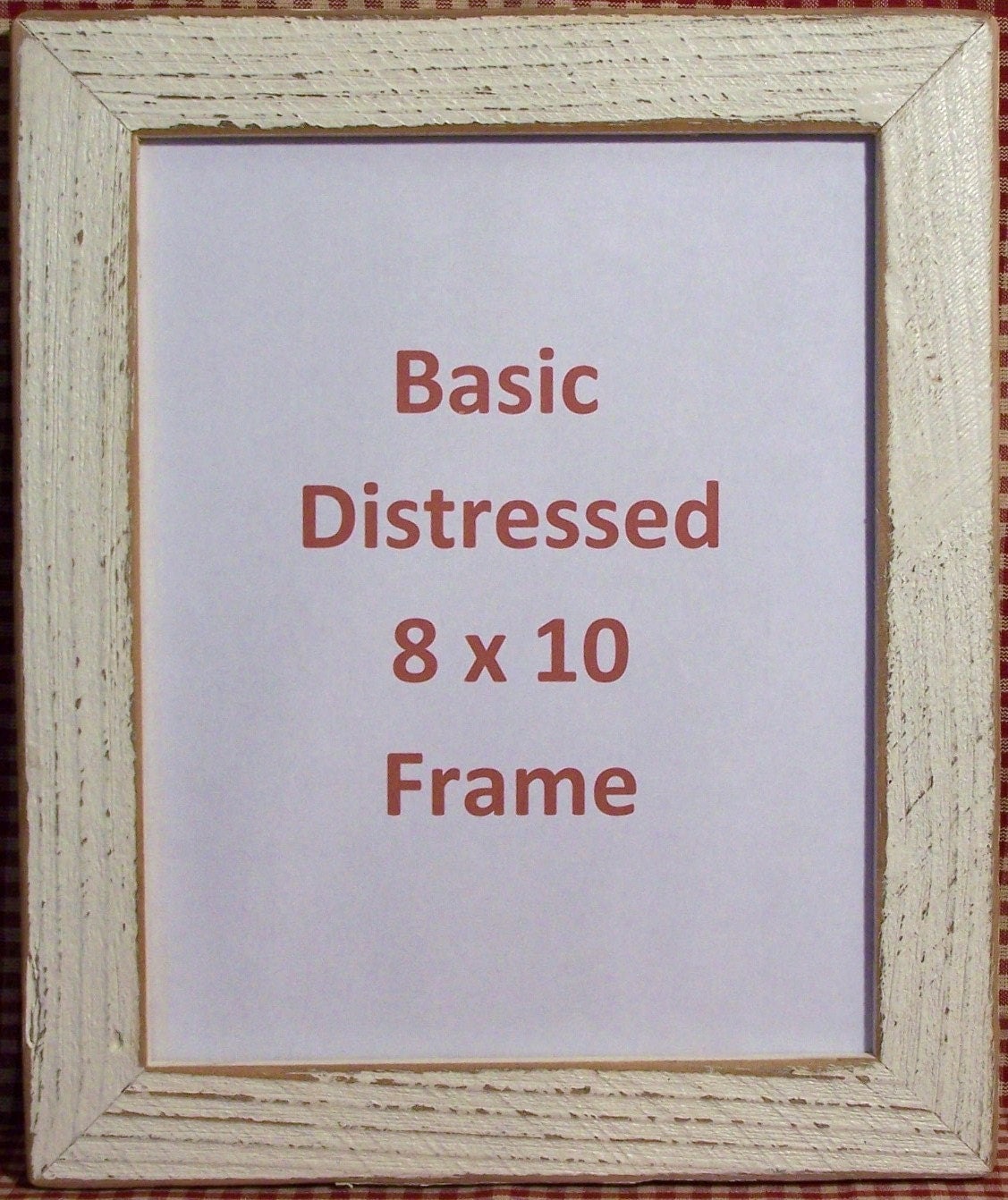 8 x 10 Distressed White Picture Frame Rustic by sawdustproduction
