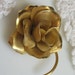 Vintage Goldtone Layered ROMANTIC ROSE Pin Brooch