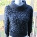 vintage faux fur black cowl sweater