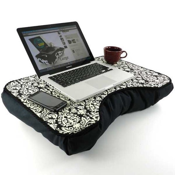 Large Damask Lap Desk with Two Pockets