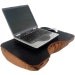 Large Black Faux Leather and Brown Lap Desk