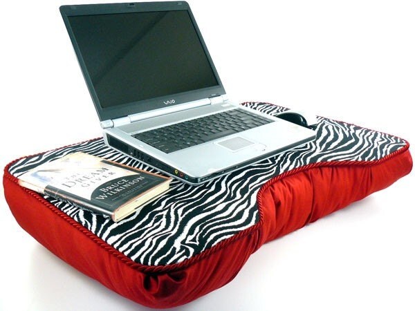 Jumbo Red Zebra Laptop Lap Desk
