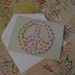 Peace - Polka dot peace sign baby card that is also an iron on patch