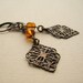 Reserved for Jennifer Smylie Rustic Antiqued Brass Filigree and Vintage Bead Earrings