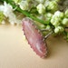 Delicate Handmade Ring of Pink Opal Gemstone and Sterling Silver