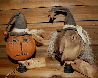 My Primitive Halloween Jack and Olde Hag Make-do pattern