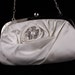 Bridal Purse, Ivory Satin Handbag, Clutch, Wedding