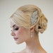 Rhinestone Bridal Hair Brooch, Wedding Hair Accessory, Large Rhinestone Hair comb