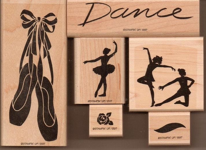 Stampin Up DANCE Rubber Stamp Set of SIX by 4Sisters1Brother