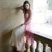 RESERVED upcycled clothing . XS - S . long halter neck dress . someday