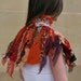 wearable art capelet . african connection