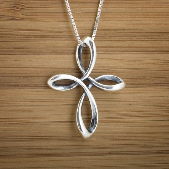 Celtic Infinity Cross Pendant STERLING by LittleDevilDesigns