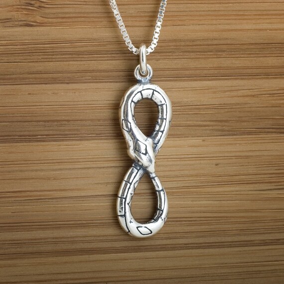 Infinity Snake Ouroboros STERLING SILVER by LittleDevilDesigns
