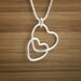 Connected Hearts - Love Charm - STERLING SILVER - (Charm, Necklace, or Earrings)