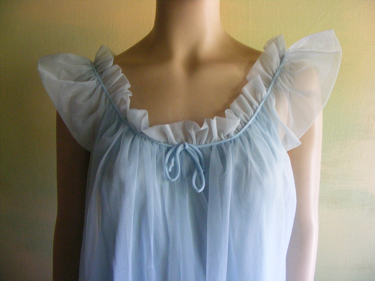 layered chiffon nightgown