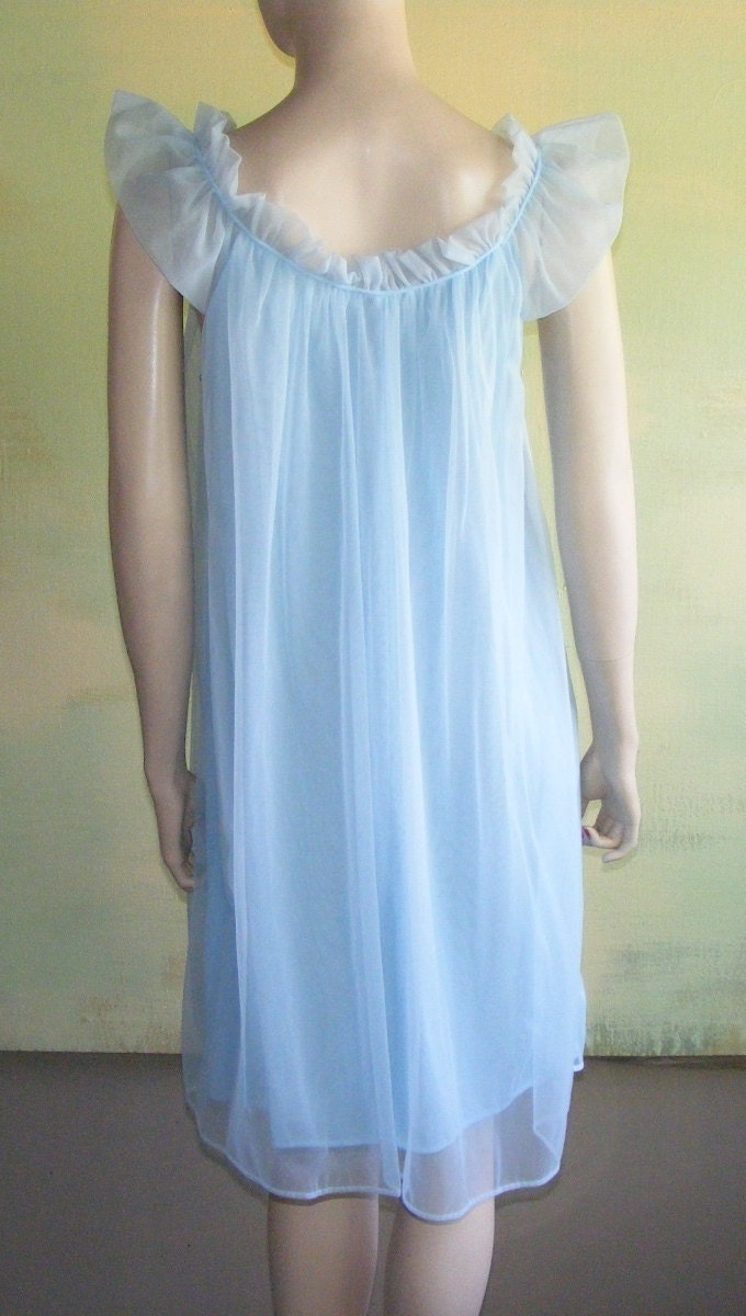 layered chiffon nightgown