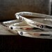 sterling silver bangle bracelet with stones : gypsy set blue sapphire and twist bangle set of 3