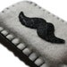 Reserved listing for abbyjanes- Mustache iPhone Cozy, Case, Pouch, Pocket (black)