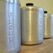 set of 4 vintage metal canisters - WWII era - flour - sugar - coffee - tea - kitchen - FREE SHIPPING