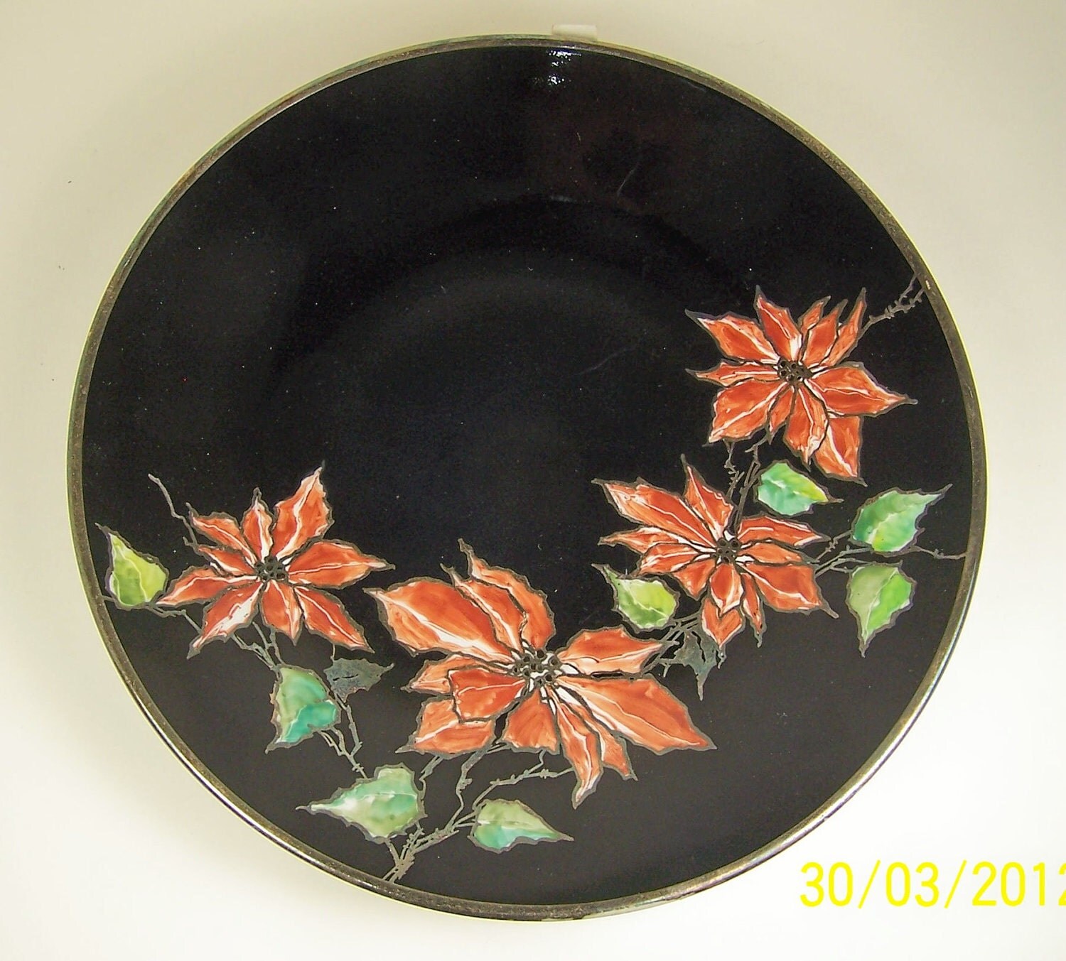 Antique Hand Painted Decorative Display Plate by