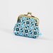 Deep baby - Tiny pandas on blue - metal frame purse