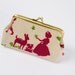 Little pouch - Snow white in fuhsia - metal frame pouch