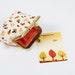 Deep mum - Tiny piggies on cream - metal frame purse