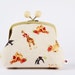 Color bobble pouch - Kawaii realistic animals - metal frame clutch bag