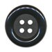 Set of 4 Black Big Poly Nylon Button Large Buttons 2 Inches or 51mm