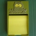 Owl Note Pad Holder Avocado Green and Harvest Gold
