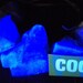 ROCKIN' COOL naturally fluorescent English FLUORITE drilled crystal gemstone glow in dark bead strand